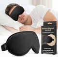 Blackout Weighted Eye Mask for Sleeping: 3D Contoured Gentle-Pressure Sleep Mask for Men & Women - Airplane Travel & Night Shift Essentials, Zero Eye Pressure, Breathable Blindfold, Black