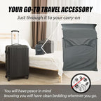 Frelaxy Sleeping Bag Liner, XL Travel Sheet & Camping Sheet for Backpacking, Hotel, Hostels & Traveling, Comfy & Easy Care, Full-Length Zipper/No Zipper, 4 Seasons Warm Cold Weather