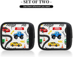 2 Pack Luggage Handle Wrap with Travel Tags - Non-Slip Protective Cover Soft Handle Grips Covers for Suitcase(Racing)
