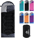 oaskys Camping Sleeping Bag - 3 Season Warm & Cool Weather - Summer Spring Fall Lightweight Waterproof for Adults Kids - Camping Gear Equipment, Traveling, and Outdoors