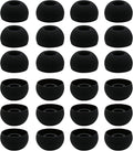 12 Pairs Silicone Replacement Earbud Ear Buds Tips Compatible with 3.8mm to 5.5mm Nozzle Earbuds Earphones, Large Size Black