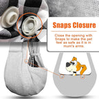 Tomkas Small Dog Cat Sling Carrier Puppy Purse Travel Wrap Soft Crossbody Pet Bag (Grey, M - Zip Pocket & Adjust Strap)