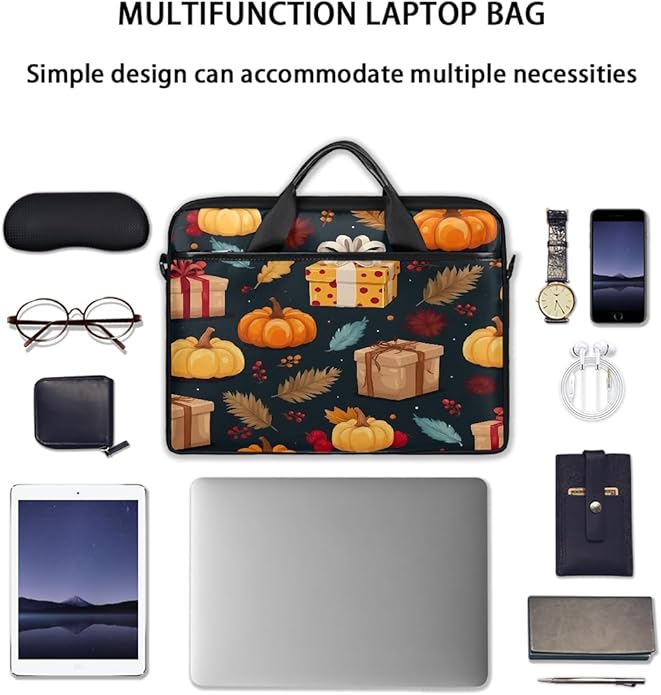 Laptop Shoulder Bag for Women Men, Waterproof Computer Case Messenger Bag Briefcase for Business Office Travel