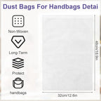 Ouligay 10 PCS Purse Dust Bags for Handbags 19x12.5inch Dust Cover Bag for Purses with Drawstring Non-woven Handbag Travel Organizer, Shoe Travel Package for Purses Handbags Shoes Boots Purse