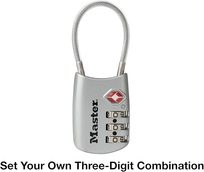 Master Lock 4688D Set Your Own Combination TSA Approved Luggage Lock, 1 Pack, Assorted