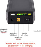 Talentcell 12V Lithium ion Battery Pack, 11.1V/9000mAh 99.9Wh Portable Power Bank, DC 12/9V and 5V USB Multiple Output for LED Light Strip, CCTV Camera, Heated Jacket, Mobile, Spectra Pump, and More