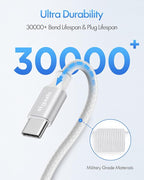etguuds White USB C to USB C Cable 3ft, 2-Pack 60W USBC to USBC Cord, Type C to C Charger Cable Fast Charging for iPhone 17 16 15 Pro Max Plus Air, Samsung Galaxy S25 S24 S23, for MacBook/iPad, Pixel