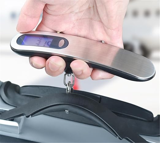 Luggage Scale, 50kg/110lb Portable Mini Suitcase Scale Household Digital Display Scale Applied Aircraft Luggage Outdoor Scale Weighing Balance