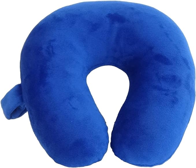 Wolf Essentials Kids Travel Neck Pillow - Cozy Soft Microfiber,Compact Design for Airplane,Car Seat,or Toddler Travel Support – Blue,(Pack of 12)