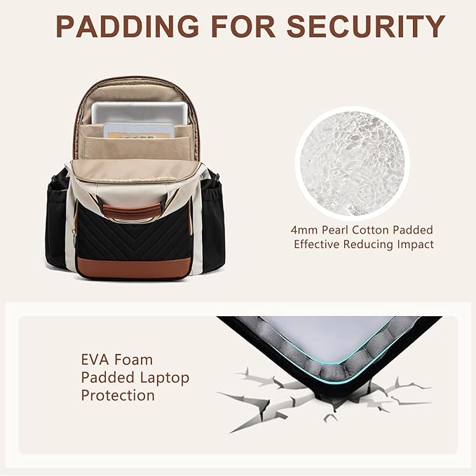 Large Laptop Backpack for Women Bookbag: 18 inch Work School Backpacks with Pocket for Large Capacity Cup & USB Charger College Book Bag Travel Business Nurse Teacher Bookbags Anti-theft Back Pack