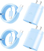 Super Fast Charger Type C, 25W USB C Wall Charger Fast Charging for Samsung Galaxy S26 Ultra/S26/S26+/S25 Ultra/S25/24 Ultra/S24/S23 Ultra/S22 Ultra with 6.6FT Long Android Type C Charger Cable 2Pack