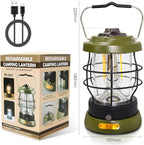 Rechargeable Camping Lantern 1500 High Lumens Hurricane Camp Light 2 Modes Portable Electric Tent Lamp Hands-Free Flashlight Lantern,5000 mAh Battery LED Lanterns for Power Outages