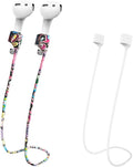 Magnetic Anti-Lost Straps for AirPods,Colorful Soft Silicone Sports Lanyard, Neck Rope Cord