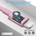 10FT iPhone 14 13 12 Charger Fast Charging 20W PD USB C Wall Charger with 10FT Fast Charging Cable Compatible iPhone 14/13/12/11/Pro/Pro Max/Mini/Xs Max/XR/X, iPad - Pink