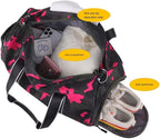 mezhsa Kids Overnight Duffle Bag Girls Boys Sports Gym Bag with Shoe Compartment Wet Pocket Camouflage travel bag (Ping)