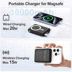 for Magsafe Power Bank, 10000mAh Magnetic Power Bank with USB-C Cable and PD 20W USB C Fast Charging LED Display, Wireless Portable Charger for iPhone 17/16/15/14/13/12/Pro/Pro Max