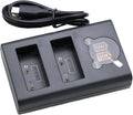NP-W126 Camera Battery Dual LCD Charger Kit Compatible with NP-W126S/W126 Battery for XS10, XT50, XT30, XA7, X100V, X100F, XT200, XE3, XT30 II, XE4, A5, XT3/2/1, XT20/10, Xpro2/3