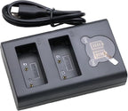 NP-W126 Camera Battery Dual LCD Charger Kit Compatible with NP-W126S/W126 Battery for XS10, XT50, XT30, XA7, X100V, X100F, XT200, XE3, XT30 II, XE4, A5, XT3/2/1, XT20/10, Xpro2/3