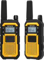 Retevis RB48 FRS Walkie Talkies Long Range, Rugged & IP67 Waterproof & Floating, Mil-Standards 810H Two Way Radio, Heavy-Duty, NOAA, Rechargeable, 20hr Battery, Emergency Radio(2 Pack)