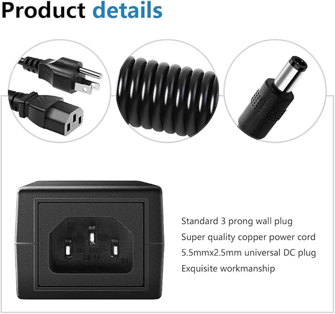 SHNITPWR 24V Power Supply 3A 72W AC/DC Adapter, 6-Pack 100~240V AC to DC 24 Volt 3amp 2.7A 2.5A 2.3A Converter Transformer 5.5x2.5mm Plug for LED Strip Lights 3D Printer CCTV Camera LCD Monitor