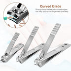 Nail Clippers Set 18 Pieces Stainless Steel Manicure Kit, Professional Grooming Kits, Nail Care Tools with Luxurious Travel Case