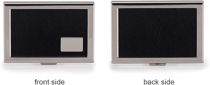 EASTNIGHTS RFID Credit Card Holder Metal Wallet Stainless Steel and Pu Leather Credit Card Protector Case for Men or Women (black)