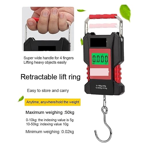 50kg Digital Hanging Scale with Hook, Portable Luggage Scale with Built‑in 1.5m Tape Measure – for Travel and Parcels