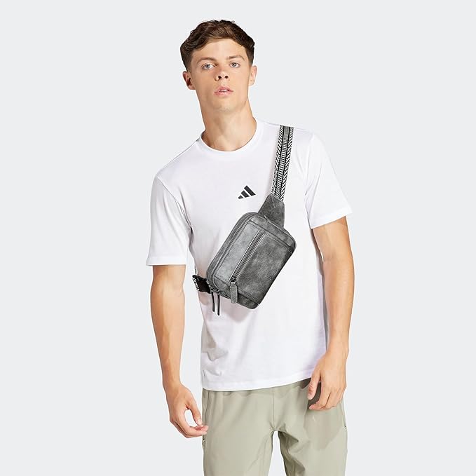 LATMAP 3L TRIPLE ZIP Fanny Packs Belt Bag For Women Men Crossbody Waist Pack Sling Chest Bum Travel Bag Purse Faux Leather Fashion Cute Dark Grey