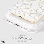 Case-Mate MagSafe Portable Charger Power Bank 5000mAh - iPhone Charger for Fast Charging - Qi Compatible Magnetic Wireless Battery Pack with USB-C Cable for all phones - Slim Lightweight - Floral Gems