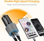 45W Fast USB C Car Charger for Google Pixel 10/10 Pro/10 Pro XL/9/9a/8/7, Galaxy S26/S25 Ultra, Looptimo Android Phone Plug PD & QC3.0 Cigarette Lighter Adapter with Rapid Charging 6.6ft Type C Cable