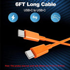 iPhone 17 16 15 Charger Fast Charging,2Pack 20W Apple iPad USB C Wall Chrager Block with 6FT USB C to C Cable for iPhone 17/Pro/Pro Max/17 Air/ 16/16 Pro/16 Pro Max/15/Plus/Pro/Pro Max (Orange)