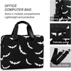 Goth Bats Halloween Laptop Case 15.6 inch Computer Bag Waterproof Laptop Briefcase Laptop Bag for Women & Men