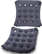 Inflatable Seat Cushion, Portable Air Seat Chair Cushions for Pressure Relief Breathable Waffle Square Seat Pad for Home Car Wheelchairs Office Chairs and Airplanes (2PCS)