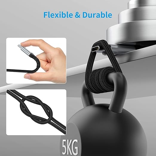6 Inch USB C Charger Cord, 2 Pack Short USB C to C Cable Braided Fast Charging USBC Cable Compatible with iPhone 15 Samsung Galaxy S23 Ultra Google Pixel