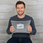 Comfort Fly Travel Blanket & Pillow – 2-in-1 Micro Plush Airplane Blanket with Carry Case (40" x 70") - Gray