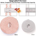 Clothesline,3 Pack Clotheslines for Outside, Adjustable Clothes line，Windproof Clothesline with Hooks, Indoor and Outdoor Laundry and Drying Lines,Ideal Camping & Travel Essentials (5 m/197 in)