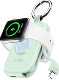 RORRY CharmGo Charger for Apple Watch Series 10, 2500mAh Fast Charging Portable Charger for iWatch, Travel Charger with Built-in USB C Cable for Apple Watch Ultra Series 9 8 7 6 3 Accessories, Green