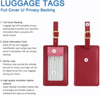 Luggage Tags,Personalized Business Card Holder Travel ID Sets with Privacy Cover for Travel Bag Tags- 4 Pack