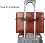BOSTANTEN Briefcases for Men Messenger Bag Genuine Leather Laptop Bag 15.6 inch Office Work Tote for Buisness Travel
