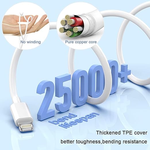 iPhone Charger 10FT, [Apple MFi Certified] 2-Pack Long Fast Charging Lightning Cord Cable USB Wall Charger Travel Plug Adapter for iPhone 14/13/12/11/Pro/Pro Max/Mini/8/7/6s Plus/XR/XS Max/SE2022/iPad
