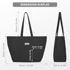 HOMESPON Large Canvas Tote Bag for Women Everything Bag with Pockets and Laptop Sleeve