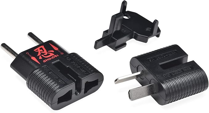 ROAD WARRIOR Travel Plug Adapter for Europe/UK/Australia/China/USA Outlet, Compact Lightweight Japan-Designed, RWG01BK