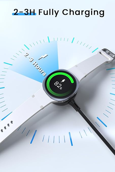 2 in 1 USB C/A Charger Compatible with Samsung Galaxy Watch 8/8 Classic /7/6/6 Classic/5 Pro/5/4/3/FE/Ultra 2025/2024/Active 1/2 Smartwatch 2 Pack Magnetic Fast Charging Cable-100cm