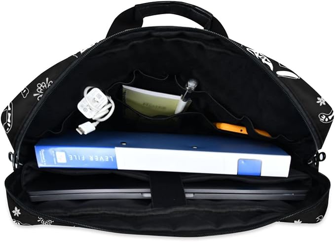 Laptop Bag 15.6 inch, Waterproof Laptop Case with Strap, Protective Laptop Carrying Case for Women&Men, Death Halloween Cats Gothic