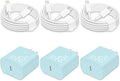 CXX Fast Charger for iPhone [3-Pack, MFi Certified], 20W USB-C PD Block with 6Ft Charging Cable Compatible with iPhone 14/13/12/11/Pro Max & iPad (Blue)