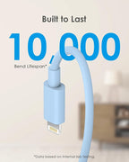 AISNI Fast Charger Block for iPhone 14 13 12 with 10 Foot Fast Charging Cable,MFi-Certified, 20W PD USB C i-Phone Charger 10 ft Compatible with iP14 Plus/14/13/12/11 Pro Max/XSMax (2-Pack Blue)