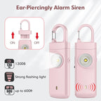 Rechargeable Personal Alarm for Women - Birthday Gifts for Women, Daughter, College Student, Teen Girl, Elders, Kids, Siren Alarm, USB Charging, Dark Pink