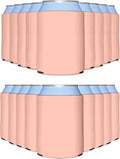 PartyPrints 100 Pack Strawberry Ice Blank Can Cooler Sleeves, Customizable Bulk Insulated Foam for Beer, Collapsible Plain Drink Holder, Cold Soda Insulator, 12oz Regular, 16oz Tall Cans