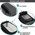 PetAmi Dog Purse Carrier for Small Dogs Cats, TSA Airline Approved Soft-Sided Pet Carrier with Pockets, Ventilated Travel Tote Bag with Bed & Shoulder Strap, Puppy Kitten, Max 12 lbs, Polka Dot Black