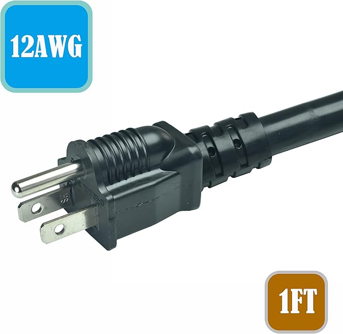 [4 in 1] 15 Amp Household AC Plug to 20 Amp T Blade Adapter,5-15P to 5-20R, 6-15R, 6-20R, 4 in 1 AC Power Adapter